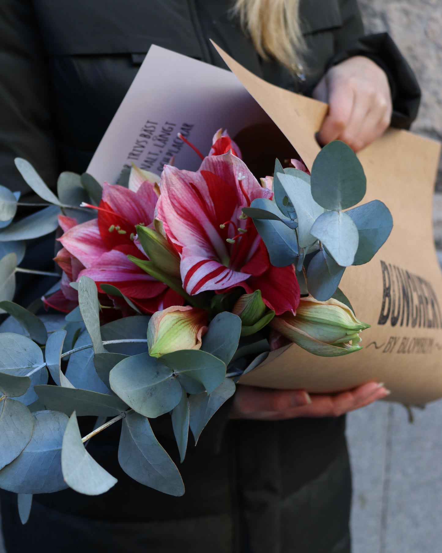 Buncherys Val -Röd Amaryllis & Grönt